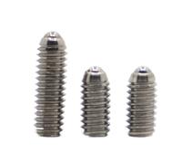 5pcs M3 M4 M5 M6 304 Stainless Steel Hex Socket Spring Ball Plunger Grub Point Set Screw(40mm,M6 5pcs)