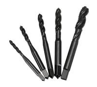5pcs M3 M4 M5 M6 M8 HSS Machine Screw Thread Metric Plug Tap Drill Set Nitrided Spiral