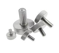 5pcs M3/M4/M5/M6 Stainless Steel Flat Head Thumb Screw, Round Head Hand Tighten Adjusting Advertising Bolt, M5x25mm(5pcs)