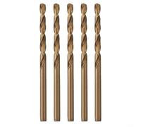 5PCS M35 Cobalt Drill Bits Designed for Professionals Working with Tough Materials like Stainless Steel (5mm)