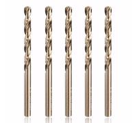 5pcs M35 HSS Cobalt Drill Bits, 6mm Drill Bit Set,High Speed Steel Twist Drill Bit Set, For Stainless Steel, Hard Metals, Aluminium, Cast Iron, Copper. Twist Drill Bit Sets Supplied