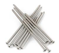 5Pcs M4 304 Stainless Steel Flat Head Self-Tapping Wood Screws Phillips Drive
