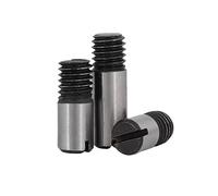 5pcs M4 M5 M6 GB878 45 Steel Outside Thread Solid Dowel Pin Slotted Head Positioning Roll Shaft(M5-5pcs,25mm)