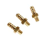 5pcs M4 M5 M6 M8 Metric Male Thread to 3mm 4mm 5mm 6mm 8mm 10mm Hose Barb OD Brass Barbed Pipe Fitting Coupler Connector(M5x0.8 to 4mm)