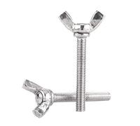 5pcs M5 DIN316 Wing Hand Screws 304 Stainless Steel Fastener Assortment Set, Full Thread, Plain Finish(M5×40mm)