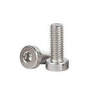 5PCS M5 M6 M8 M10 Length 6-60mm Stainless Steel And With Black Hexagon Hex Socket Thin Short Low Cap Head Screw(6mm,M5 (5pcs))