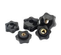 5PCS M5 M6 M8 M10 Plum Bakelite Hand Tighten Nut Handle Thread Star Nut (M8-outer diameter 32)