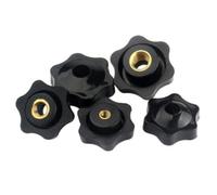 5PCS M5 M6 M8 M10 Plum Bakelite Hand Tighten Nut Handle Thread Star Nut (M8-outer diameter 32)