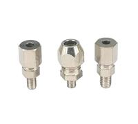 5pcs M5/M6 /M8 Male To 4mm/6mm Nickel Plated Brass Compression Union Fitting (Size : M6x1.0, Color : Fit For Tube OD 6mm)