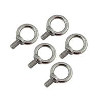 5PCS M6 M8 M10 M12 DIN580 Lifting Eye Bolt Ring Loop Screw Marine Grade Stainless Steel 304 And 316 Heavy Duty For Wire Rope for Mechanical Equipment(SS304,M8)