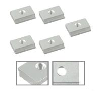 5pcs M6/M8 T-Track Slider Aluminum Alloy T-Slot Nut Set for Woodworking Tools, Table Saws, Drill Press Tables and Band Saws, Silver(M8)