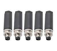 5pcs M8 Male Aviation Connectors 3-4 Pin for For industrial Electronic Connections Featuring IP67 Waterproof Protection and PA66 Plastic Housing (4 core)