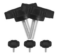 5pcs M8 Umbrella Base Screws with Ergonomic Star-Shaped Hand Knob | Steel and PP Construction, Anti-slip Design, Suitable for Garden Gatherings and Terrace Use, for Homeowners