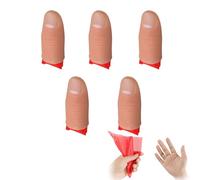 5PCS Magic Props Simulation Finger,Magic Thumb Tip,Magic Trick Fingers,Fake Thumb Tips,Plastic Thumb Finger,Trick Finger Rubber,Disappearing Trick Fake Fingers,Magic Supplies,Magic Tricks for Adults