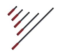 5PCS Magnetic Bit Holder for Impact Driver, 1/4" Hex Shank Screwdriver Extension Bar 50/60/100/150/300MM Drill Bit Extension for Impact Driver Screw Nut Drill Tool Compatible with Bosch Makita Dewalt
