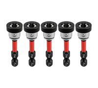 5Pcs Magnetic Drywall Screw Setter Bits 50mm PH2 for Plasterboard (Black)