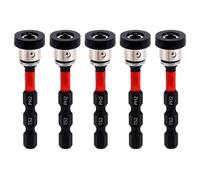 5pcs Magnetic Drywall Screw Setter Bits, Steel PH2 50mm