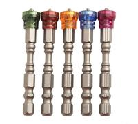 5pcs Magnetic Drywall Screwdriver Bits Set 65mm with 14in Hex Shank Compatible with Cordless and Handheld Electric Tools