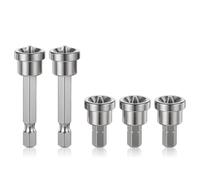 5PCS Magnetic Drywall Screwdriver Bits Set Magnetic Positioning Screwdriver Bits Ph2 Bit Hex Shank Drywall Screw Bit for Plasterboard Screw, 50mm