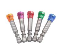 5pcs Magnetic Screwdriver Bit PH2 Cross Head 1/4 Inch Hex Shank for Power Drill Cordless Drywall Fastening with Depth Stop(Five Colors)