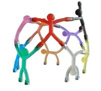 5pcs Magnetic Toy People, Magnetic People Figures, Colourful Travel Toys, Magnetic Connecting Guys, Magnetic Stick Figures, Funny Mini Magnet for Refrigerator, Whiteboard, Desk Decoration