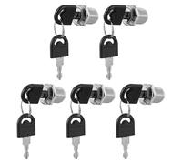 5pcs Mailbox Cam Lock Cabinet Lock for Locker Door and Jewelry Boxes | Zinc Alloy, Silver Finish, Hex Nut Fastening, Anti Slip Build for Home and Office Storage Use