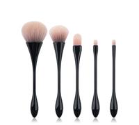 5PCS Makeup Brush Set Facial Make Up Powder Foundation Blush Blending Brushes with Soft Sleek Bristles Convenient Holder