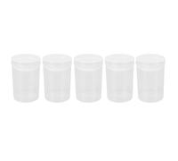 5pcs Makeup Sponge Box Multipurpose Transparent Round Beauty Sponge Storage Box for Home Travel