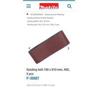 5Pcs Makita 100mmx610mm Sanding Belts For Belt Sander 9401 9404 9403 EBS100-40G