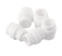 5pcs MB 24KD Gas Diffuser for Binzel Abicor MIG Torch - Ceramic Welding Consumable Spare Part 0.8mm Tip Compatible Industrial Metalworking