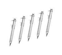 5Pcs Measuring Ruler Roller Ball Pen Multifunction Vernier Caliper Pen Ballpoint Measuring Tool Black/Blue Gel Inks Stationery Ballpoint