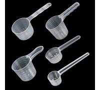5PCS Measuring Scoop Set, Dosing Spoons Nesting Measuring Cups for Liquids, Powders, Protein Powder, Flour, Granules, Kitchen Supplies (100ml, 70ml, 50ml, 30ml, 10ml)