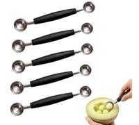 5pcs Melon Baller, Melon Baller Scoop, Stainless Steel Fruit Scoop Set, Ideal for Fruit Ice Cream, Creating Spheres from Melons and Other Fruits with Comfortable Handles