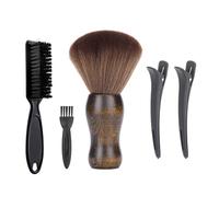 5Pcs Men ' s Beard Grooming with Soft Bristles, Travel Case & Multi-Size Brushes for Cleansing & Styling Beard Grooming Set for Men