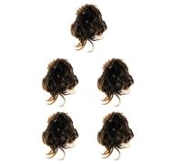 5pcs Men's Black Mullet Disco Punk Wig for Rocker Cosplay and Parties