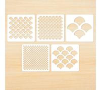 5PCS Mermaid Scale Stencil, Reusable Mermaid Makeup Face Paint Stencils for Painting Fish Scale Template for Art Painting Crafts Women Girls Body Art Cake & Cookie Decorating