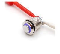 5Pcs Metal 4-Pin With 3V LED 12mm Panel Momentary Normally Open Push Button MQXFCZUX(5Pcs Blue)