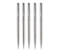 5PCS Metal Ballpoint Pen Smooth to Write Guest Sign in for Hotel Reception, Black/Blue Meeting