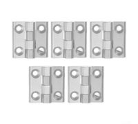 5PCS Metal Butt Hinges Heavy Duty Zinc Alloy Hinges for Cabinets and Furniture (60x60 Silver)