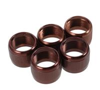 5pcs Metal Cane Adjustment Locking Nut Ring for Telescopic | Internal Thread Collar, Replacement Accessory for Canes and Crutches, Brown Finish, Five-piece Set