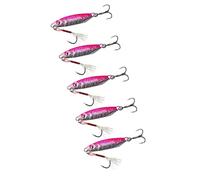 5Pcs Metal Cast Jigging Spoon Lures Treble Hook High Reflective Baits 10/15/20/25/30g Casting Jigs Sinking Fishing Baits High Frequency Swimming Attract