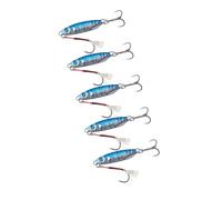 5Pcs Metal Cast Jigging Spoon Lures Treble Hook High Reflective Baits 10/15 / 20/25 / 30g Casting Jigs Sinking Fishing Baits Fishing Allurement