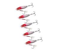 5Pcs Metal Cast Jigging Spoon Lures Treble Hook High Reflective Baits 10/15/20/25/30g Casting Jigs Sinking Fishing Baits High Frequency Swimming Attract