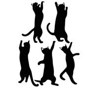5Pcs Metal Cute Black Cat Book Markers Creative Book Page Divider Office Home Supplies Reading Accessories for Women Men Student Gift