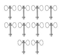 5pcs Metal Double Saddle Industrial Bar Grating Clips M Type | Galvanized Rugged Surface Profile, Non-weld Fastening, Secure Hold for Deck Grating and Fence Panels