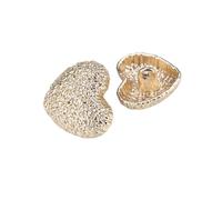 5Pcs Metal Heart Shank Buttons for Coats, Trench Jackets, Knits, DIY Crafts