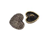 5Pcs Metal Heart Shank Buttons for Coats, Trench Jackets, Knits, DIY Crafts