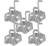 5pcs Metal Pegboard Hooks for Storage, Steel Hanging for Home Garages | Silver Finish, Wear Resistant Steel Build, Space Saving Tool Organization, Versatile Wall Mounted Use