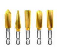5Pcs Metal Rotary Burrs Cylindrical Shape Professional Abrasive Tool Resistant Operations Rotary File Burr Burr Wood Carving Rasp Files Set