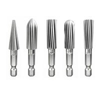5Pcs Metal Rotary Burrs Cylindrical Shape Professional Abrasive Tool Resistant Operations Rotary File Burr Burr Wood Carving Rasp Files Set